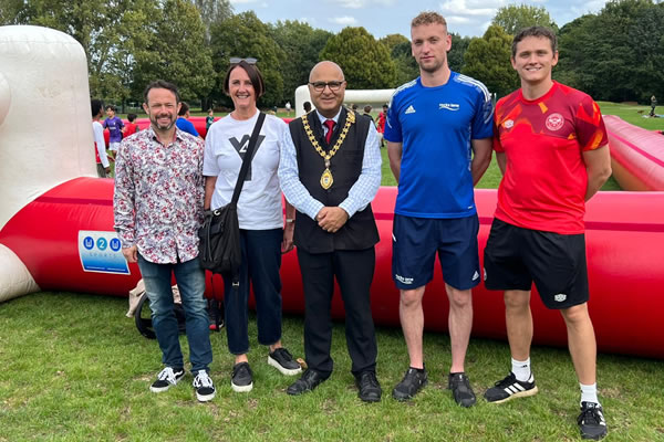 Cllr Malcolm, Sally Chacatte, the Mayor of Ealing and representatives of Rocks Lane and the Brentford FC Community Sports Trust at a recent W4 Youth Open Day 