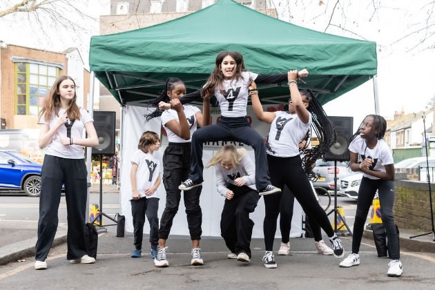 W4 Youth dance group entertains the shoppers. Picture: Anna Kunst Photography