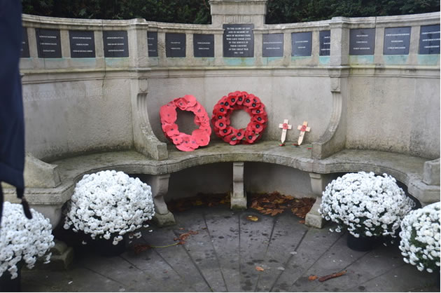 The memorial before it was vandalised