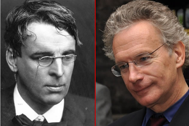 Left: WB Yeats. Right: Fintan O'Toole 