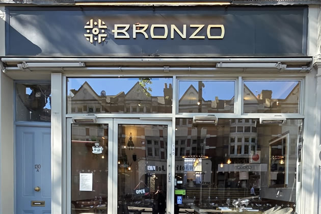 Bronzo restaurant is at 130 Chiswick High Road 
