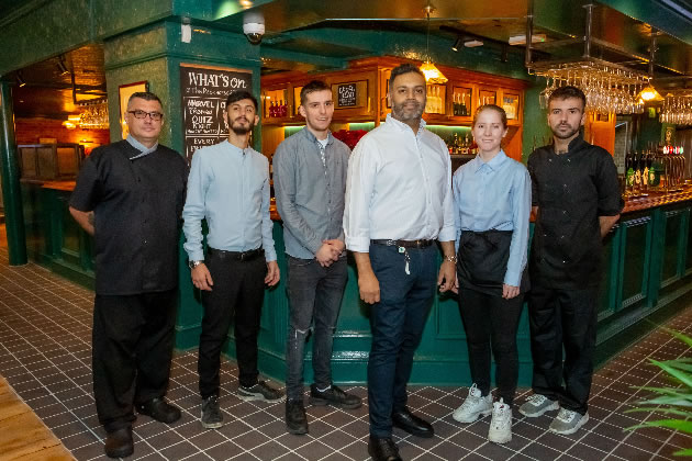 The staff of the Packhorse and Talbot in Chiswick 