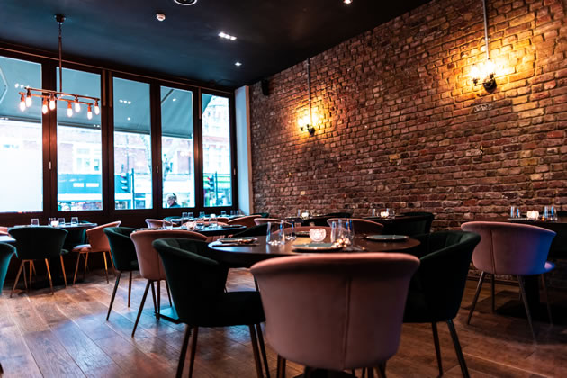 Interior of Republic restaurant on Chiswick High Road