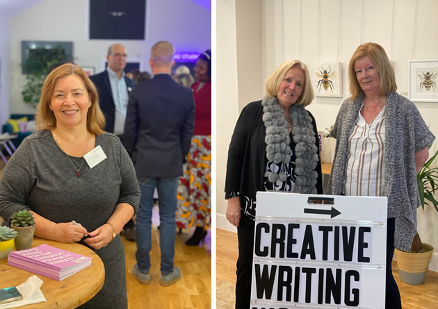 Jeannie Shapiro from Chiswick Business Network and, Diane Chandler and Stephanie Zia from Creative Writing Workshops London 