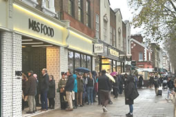 Huge Queue Forms Outside Relaunched Marks & Spencer