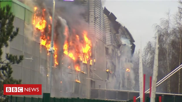 Blaze destroyed Ocado's Andover depot 
