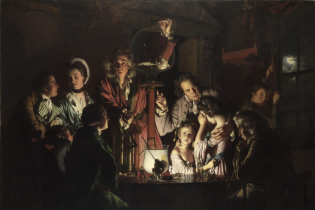 An experiment on a bird in an Air Pump by Joseph Wright of Derby 1768