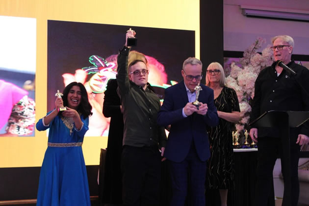 Award category winners celebrate their Oscars