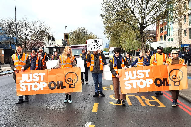 Just Stop Oil protestors on a slow march this Friday