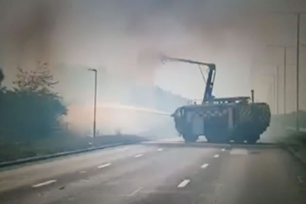 The A40 was closed at Northolt in both directions