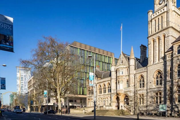 CGI of the new building as seen from Uxbridge Road 