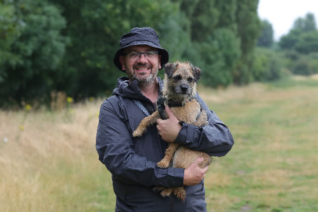 Matthew Tabern and dog