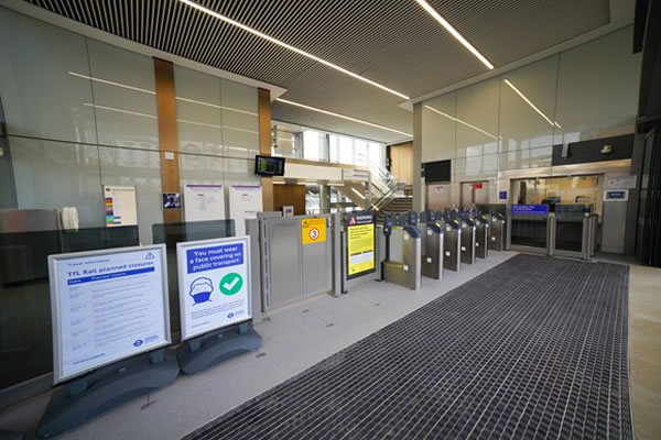 West Ealing Station's ticket gates 