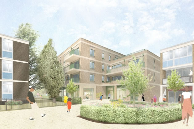 CGI of the planned housing on the Ackroydon Estate. Picture: Wandsworth Council 