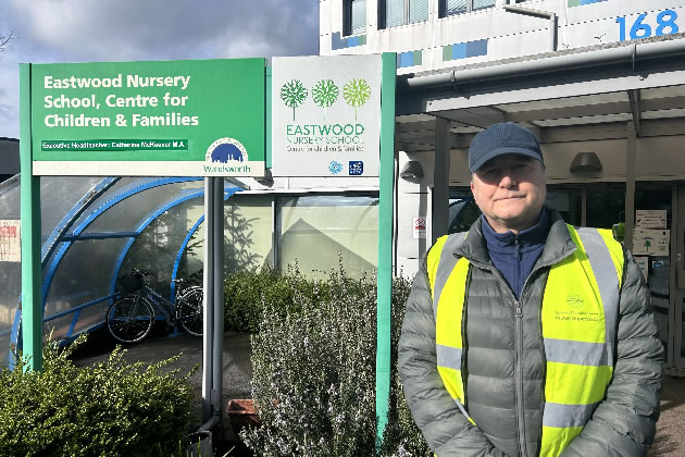 Paul Robinson, regional officer at the NEU at Eastwood Nursery 