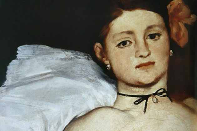 Detail from Olympia by Edouard Manet (courtesy of the lecturer) 