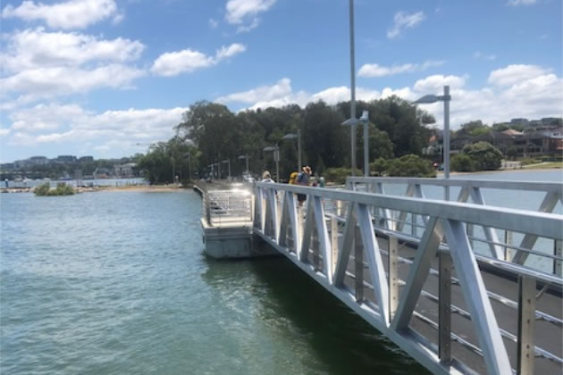 The town is a mile walk from the jetty 