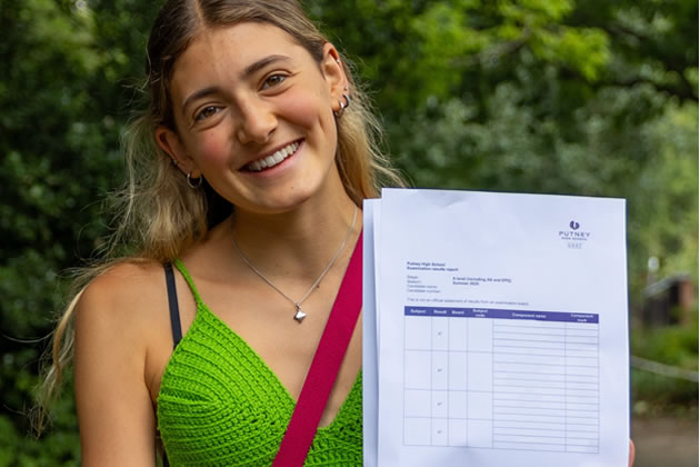 Ysaline Pauwels, who achieved four A* grades, goes on to study Economics and Management at the University of Warwick 