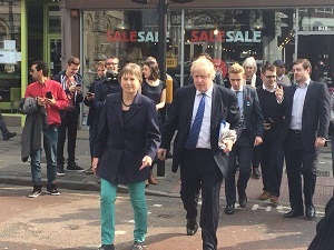 Angie Bray and Boris Johnson in Ealing 