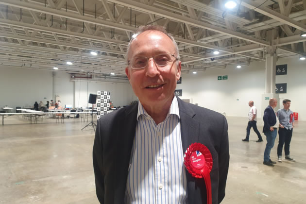 Hammersmith and Chiswick MP Andy Slaughter at the vote count