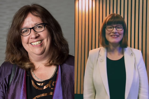 Left: Bridget Osborne. Right: Cllr Katherine Dunne 