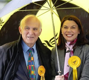 Vince Cable and Sarah Olney 