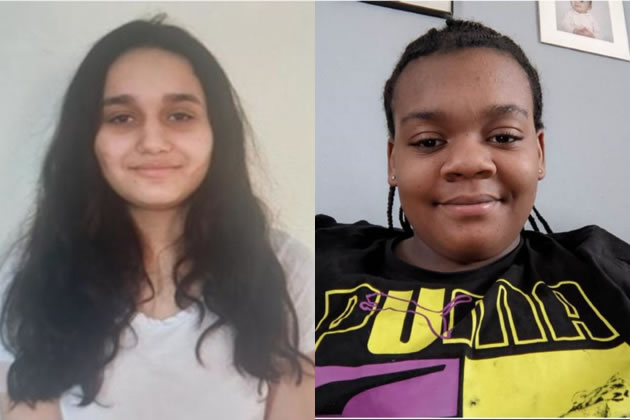 15-year-old Amina and 13-year-old Talailah