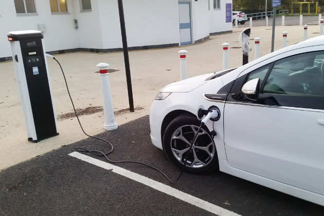 An EV charging point 