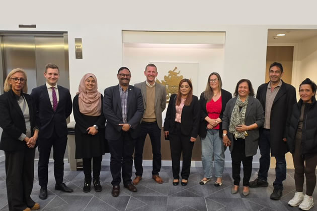 The proposed Hounslow Council Cabinet. Left to right: Lily Bath; Max Mosley; Madeeha Asim; Shantanu Rajawat; Tom Bruce; Samia Choudhary; Amy Croft; Ajmer Grewal; Salman Shaheen; Sue Sampson