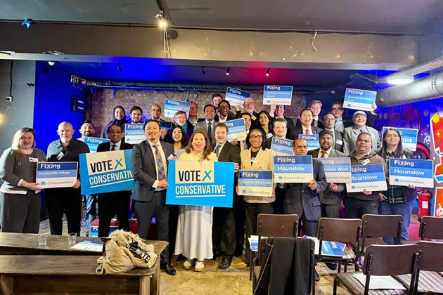 Hounslow Conservatives at the launch of their election campaign