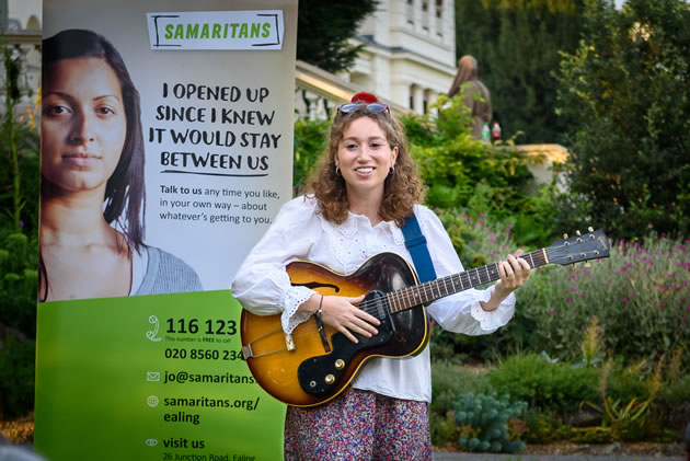 Marie Naffah performing in Gunnersbury Park for the Samaritans 