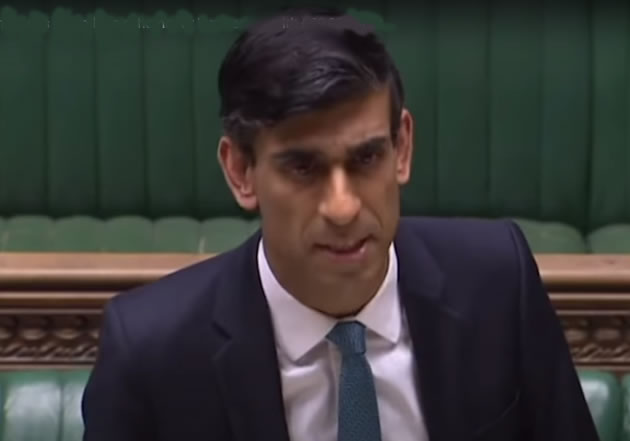 Chancellor Rishi Sunak intended funds to support struggling businesses 
