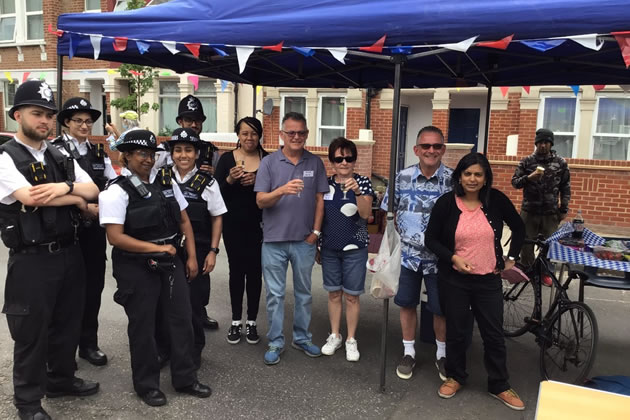 The local police attended various street parties across the Borough of Ealing