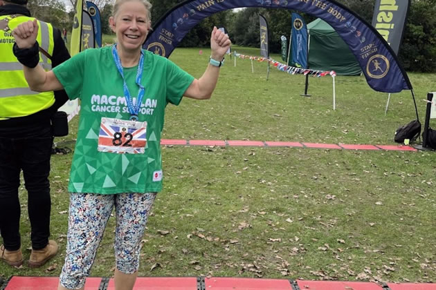 Ruth Cadbury MP after finishing the 26 mile run 