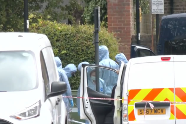 Police forensics officers on Scotts Road in Shepherd's Bush