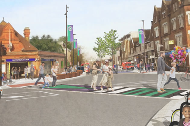 Planned public realm improvements in Southfields