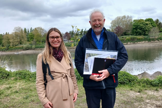 Barrister Kim Ziya and Peter Eaton, co-chair of MBCG on a recent site visit 