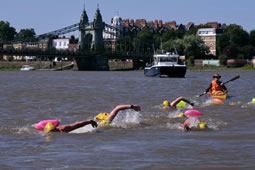 Hundreds of Swimmers Take to the Thames This Weekend