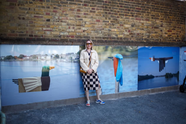 Helga Stentzel shows endangered Thames birds recreated on clothes lines 