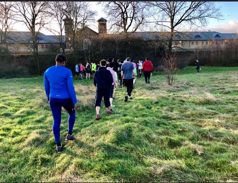 Parkrunners on Wormwood Scrubs